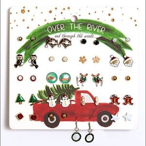 Christmas 20 Pair Stud Earring Sets